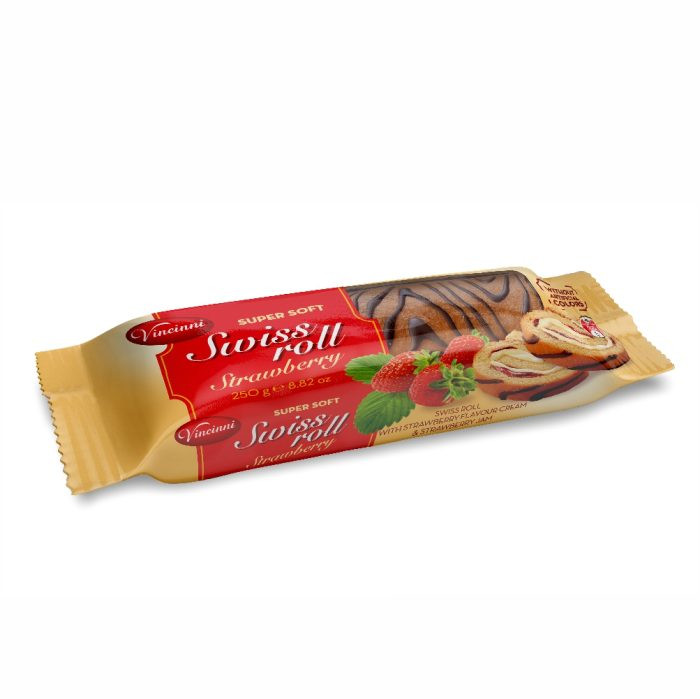 Piškótová roláda s jahodovou príchuťou 250g