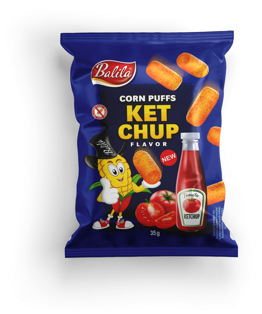 Balila Kukuričné chrumky s príchuťou kečup 35g