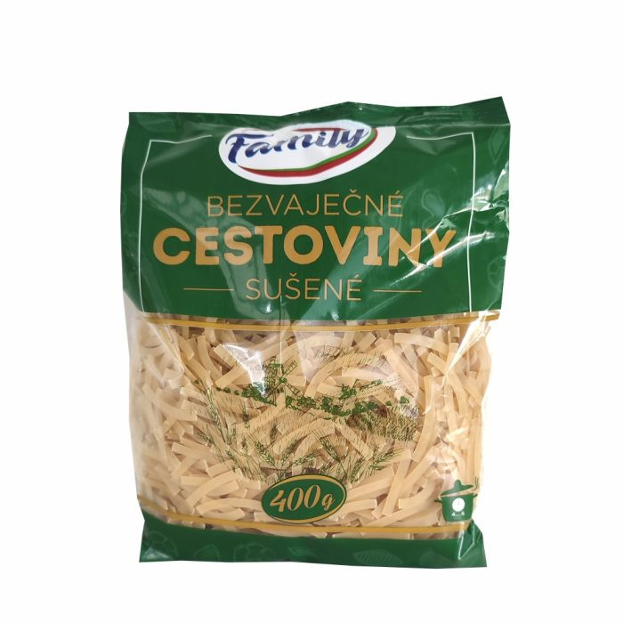 Bezvaječné cestoviny sušené – rezance 400g