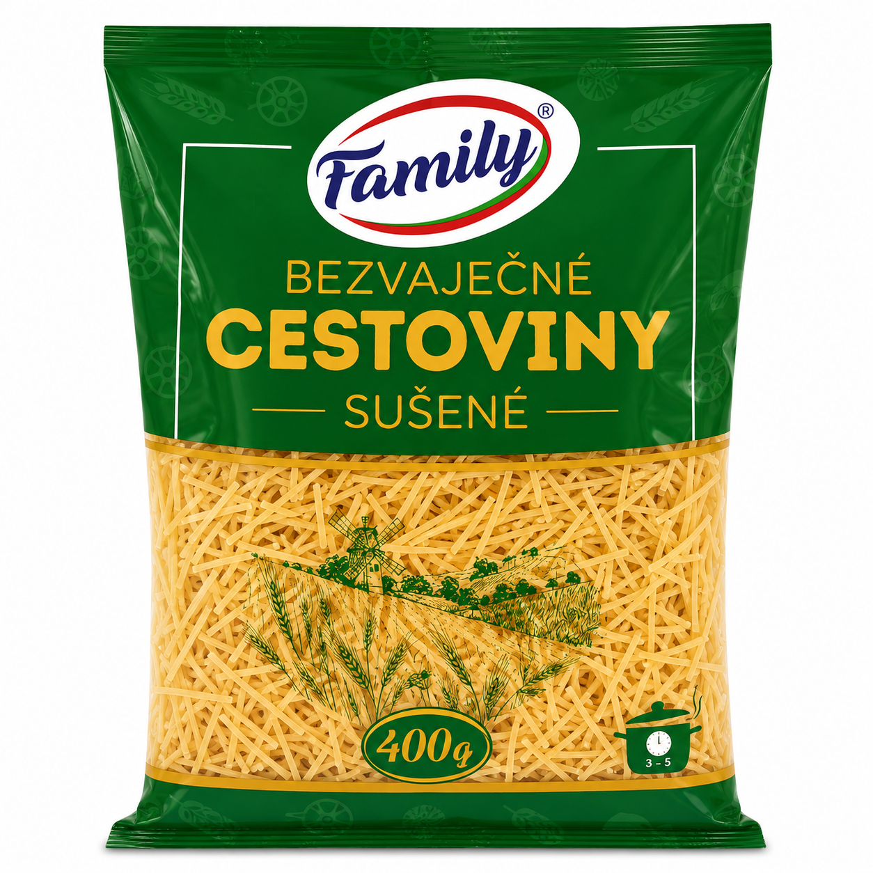 Bezvaječné cestoviny sušené – niťovky 400g