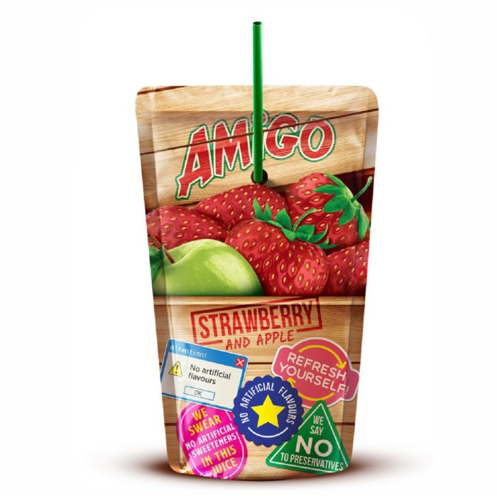 Obr. AMIGO JAHODA a JABLKO 200 ml