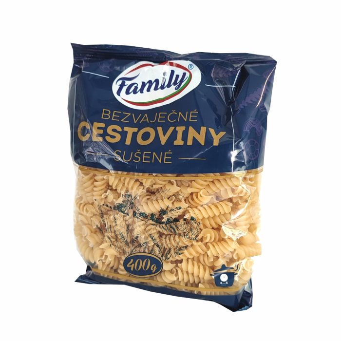 Obr. Bezvaječné cestoviny sušené – špirálky 400g