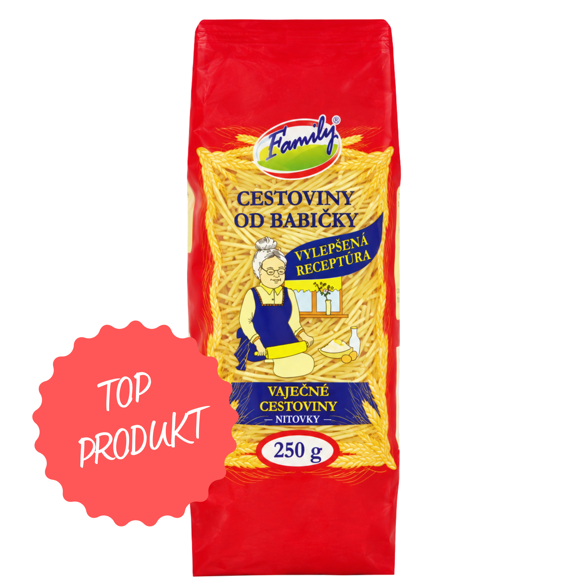 Obr. Vaječné cestoviny sušené – niťovky 250g